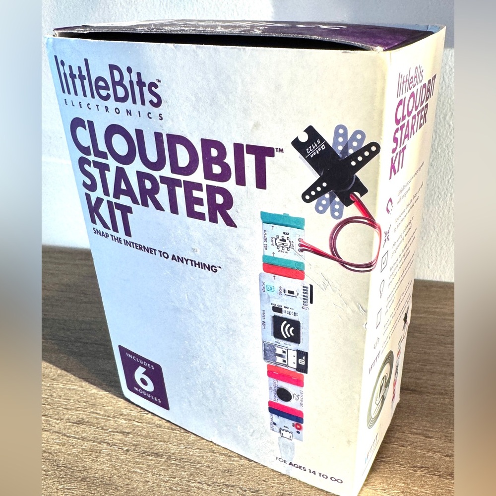 littleBits Cloudbit Electonic 6 Module Starter Kit. Age 14+. Open But Unused.